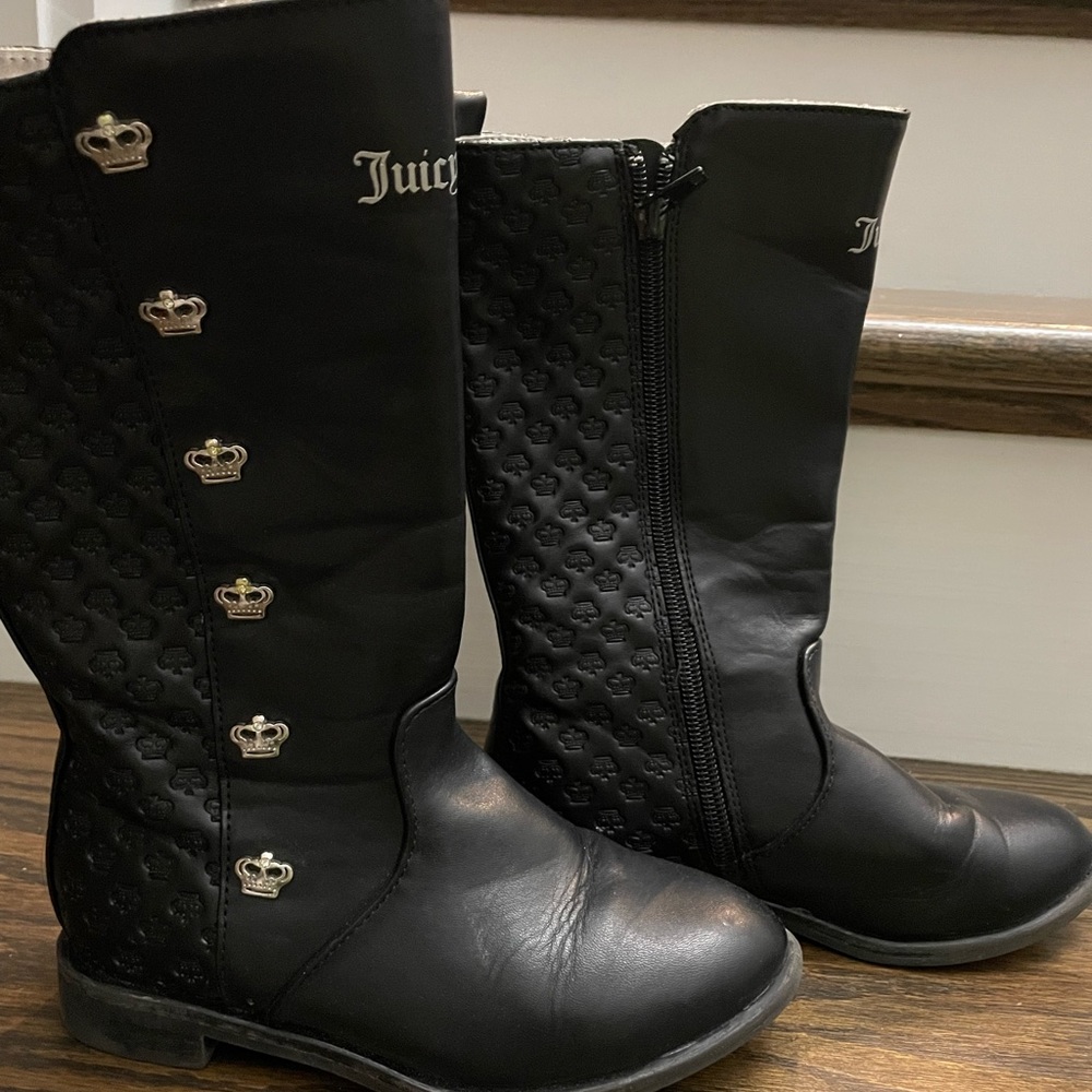 Boots girls/ toddler  juicy couture  size 12 m black